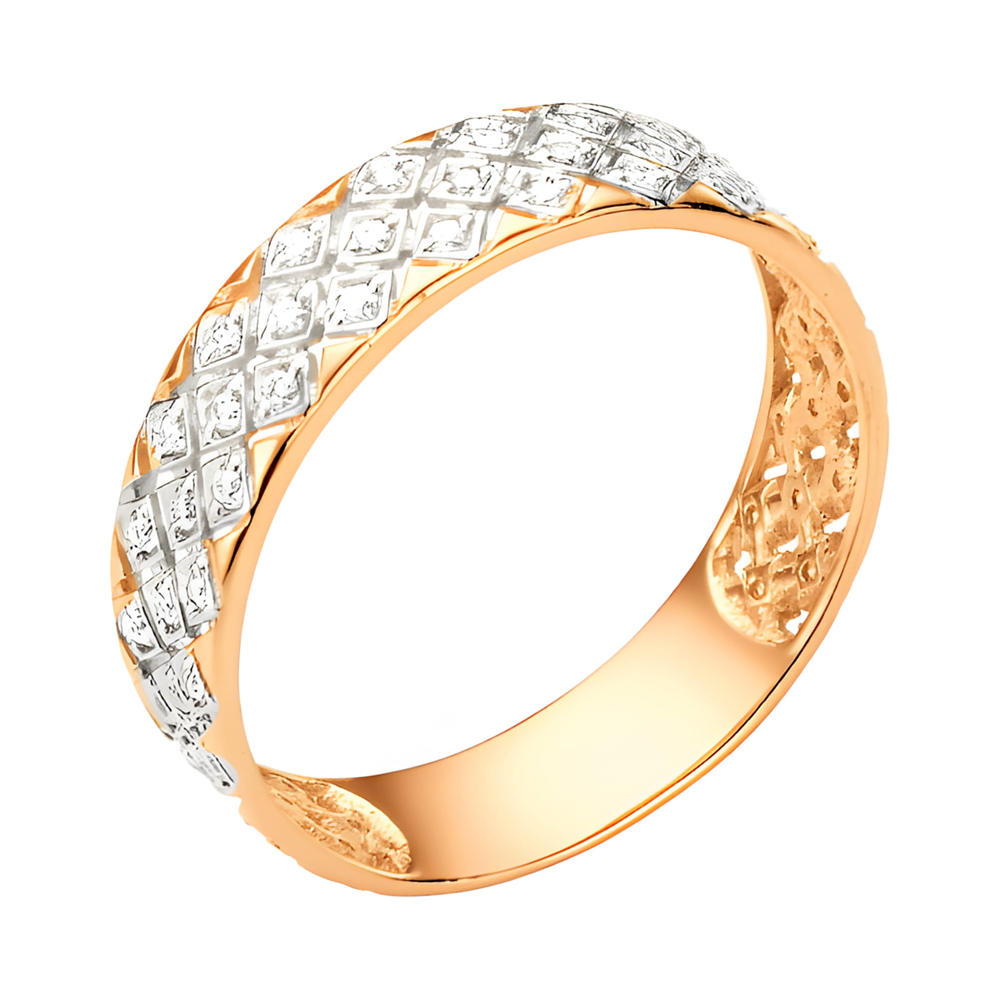 Кольцо из золота 585 пробы с фианитом DINASTIA 000421-1102 