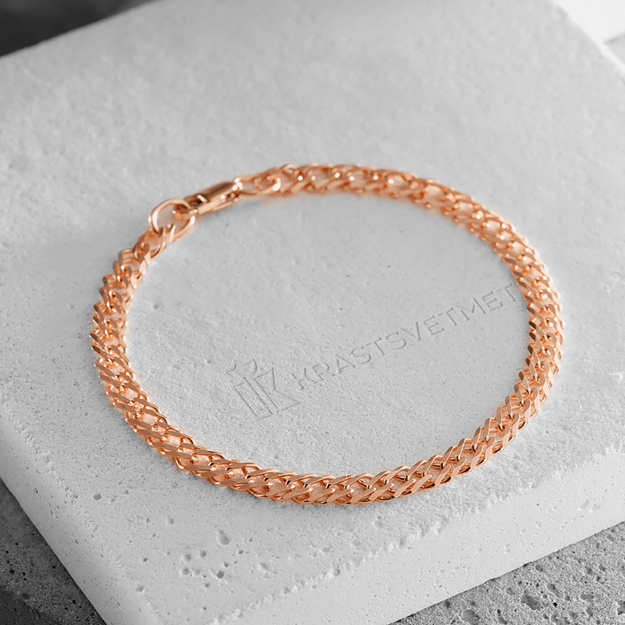 Браслет из золота 585 пробы KRASTSVETMET НБ 12-076ПГ d.0.70 Золото 585 пр.