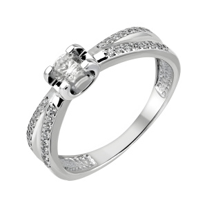 Кольцо из серебра 925 пробы с фианитом SVETLOV 11-0129-23-01