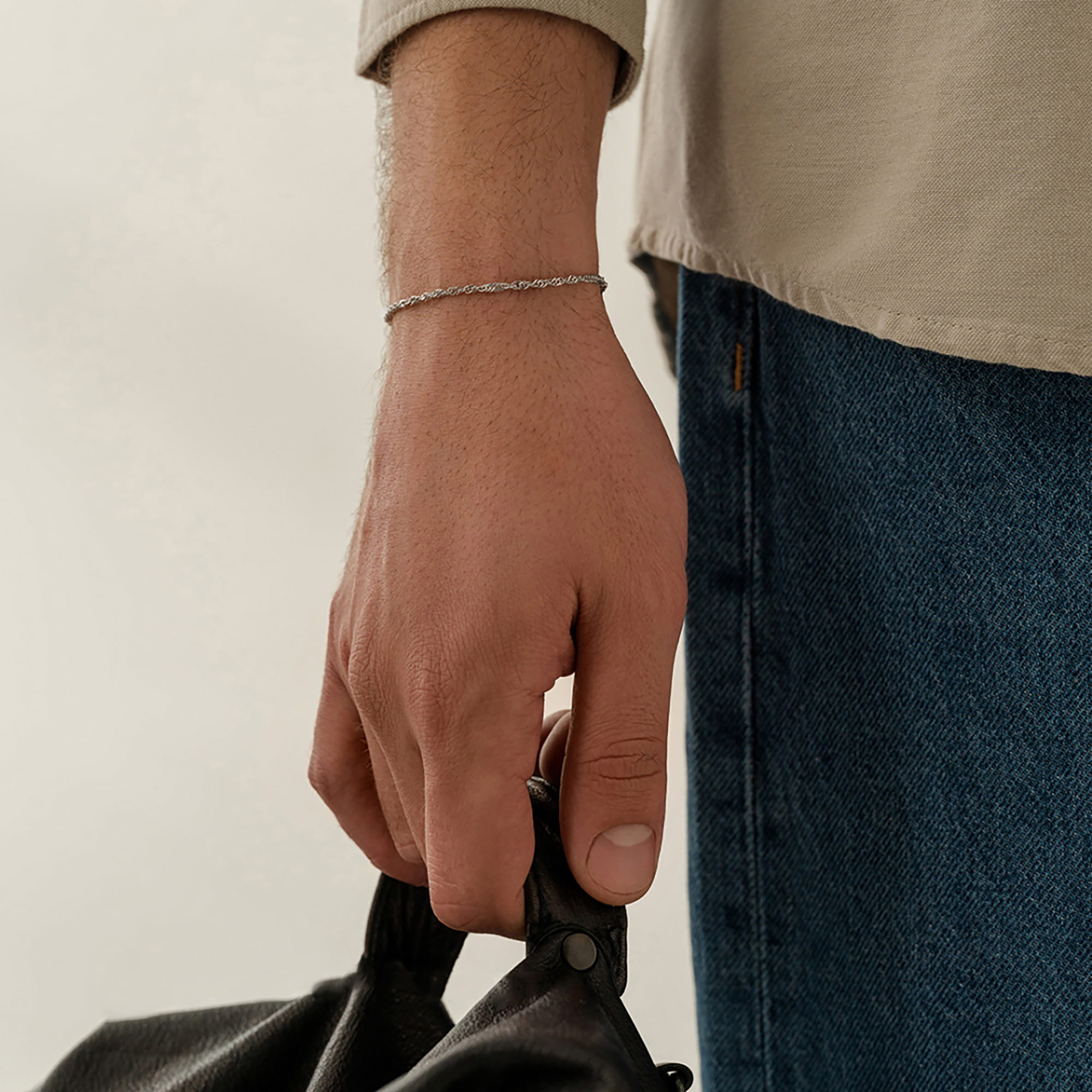 Браслет из серебра 925 пробы KRASTSVETMET НБ 22-028Ю-3 d.0.35 Серебро 925 пр.