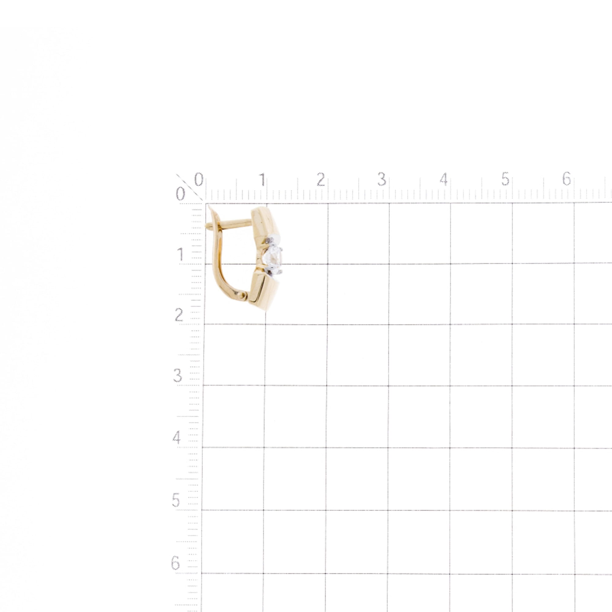 Серьги из золота 585 пробы с фианитом KARATOV Т142029791 Золото 585 пр.