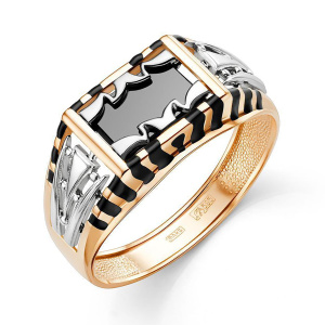 Печатка из золота 585 пробы с ониксом КАРАВАЕВСКАЯ ЮВЕЛИРНАЯ ФАБРИКА 31-0294