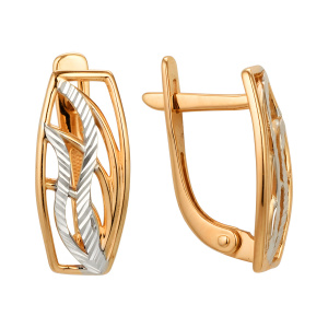 Серьги из золота 585 пробы DINASTIA 001152-1012