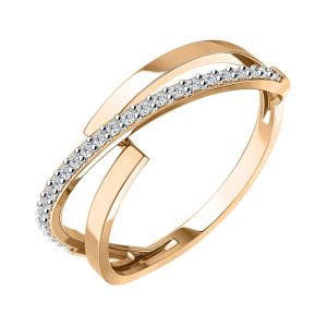 Кольцо из золота 585 пробы с фианитом SANIS 01-118742