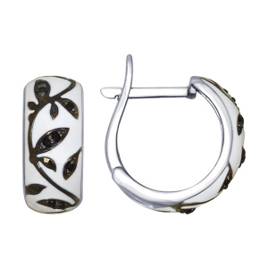 Серьги из серебра 925 пробы с эмалью SOKOLOV 94022468