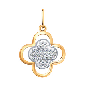 Кулон из золота 585 пробы с фианитом ATOLL 50343