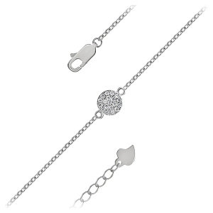 Браслет из серебра 925 пробы с фианитом JUVEDEL ПР-3798