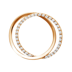 Кулон из золота 585 пробы с фианитом DINASTIA 100018-1102