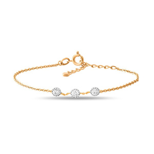 Браслет из золота 585 пробы с фианитом SANIS 01-714795