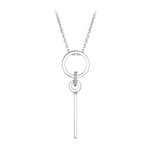 Колье из серебра 925 пробы с фианитом АЛЬКОР 06-3958/00КЦ-00