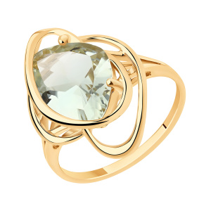 Кольцо из золота 585 пробы с аметистом SOKOLOV 716026