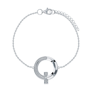 Браслет из серебра 925 пробы с фианитом SALAKATOV 451-10-785