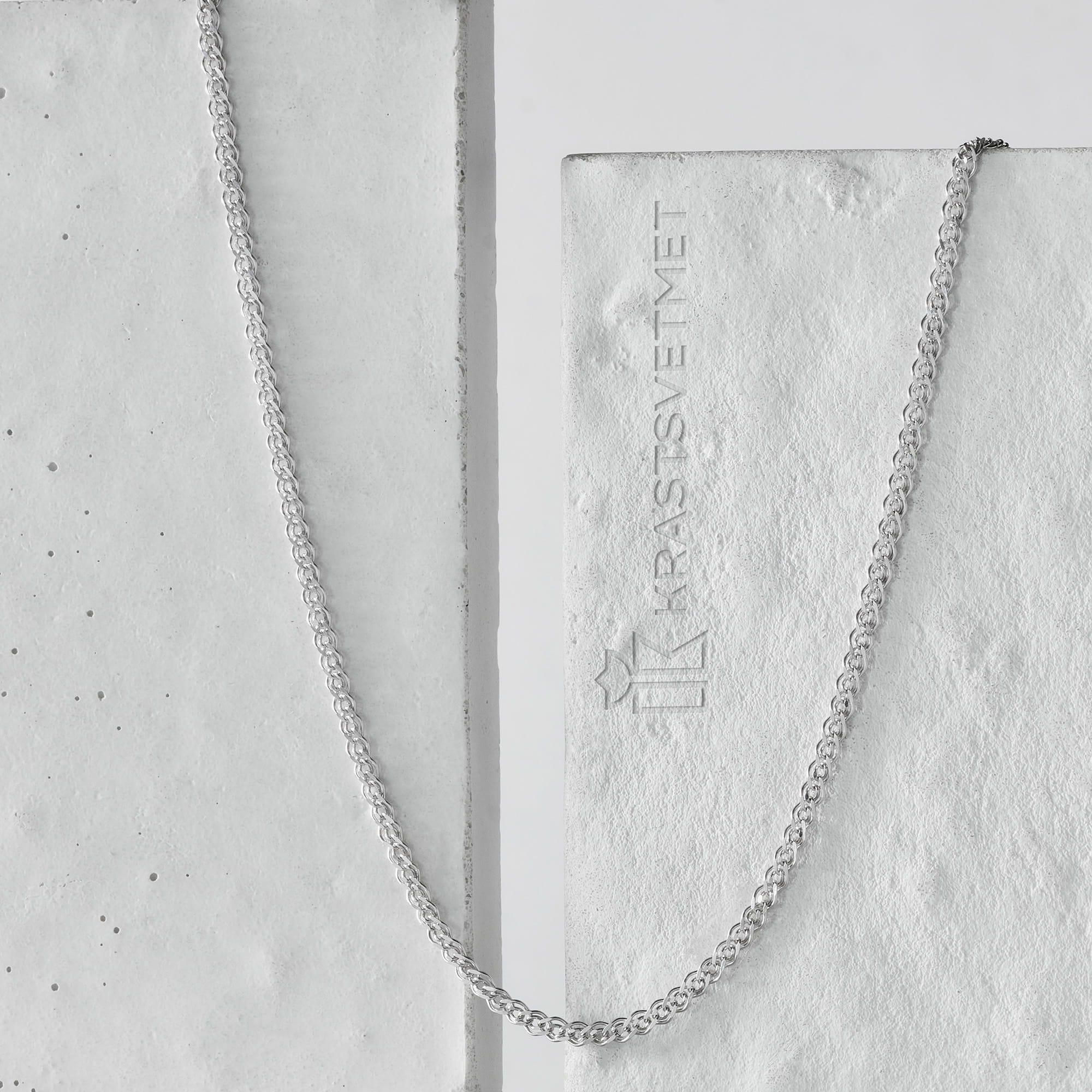 Цепь из серебра 925 пробы KRASTSVETMET НЦ 22-200Ю-3 d.0,35 Серебро 925 пр.