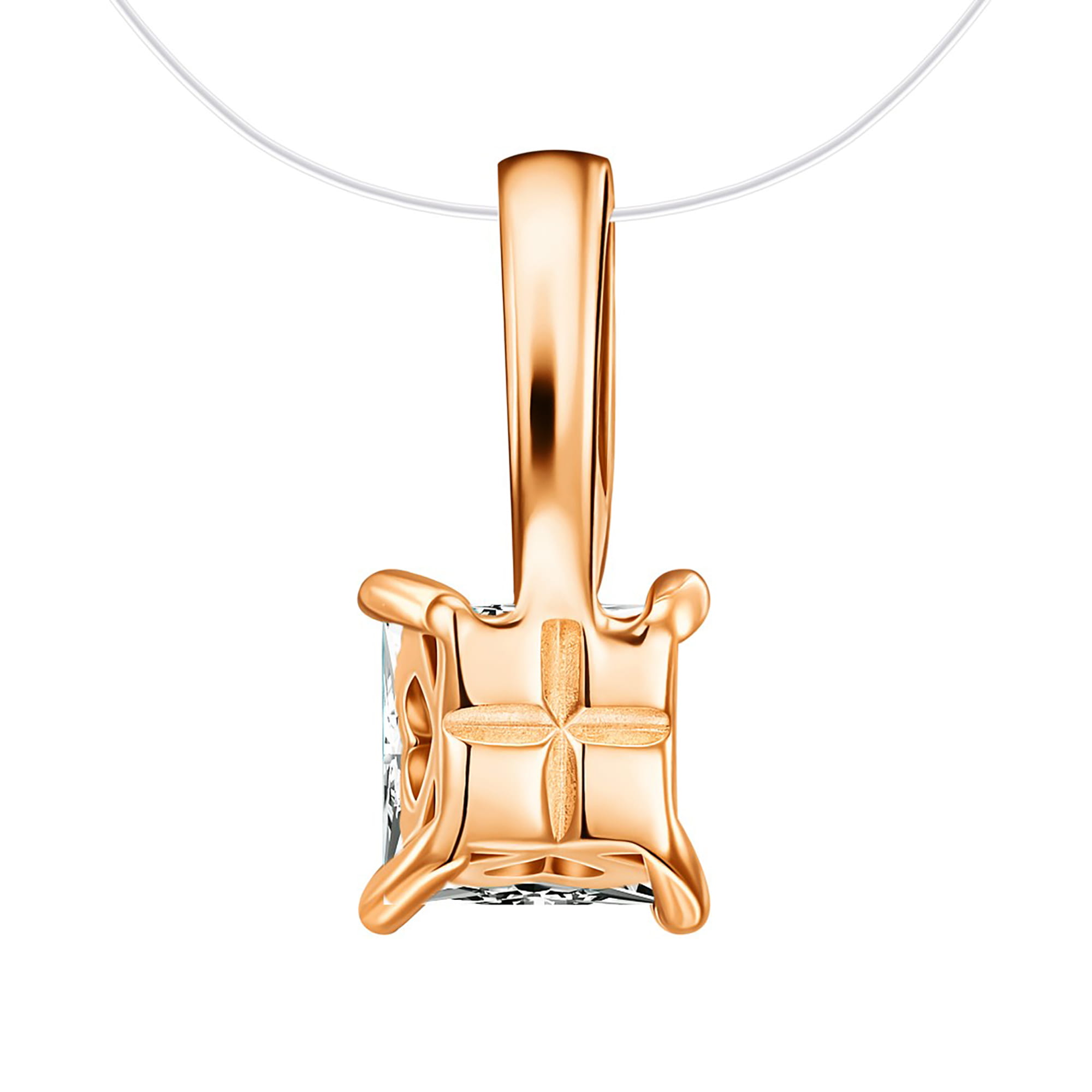 Кулон из золота 585 пробы с фианитом ГОЛДЕН ГЛОБ ПдЛ52/бцФ/з585 Золото 585 пр.