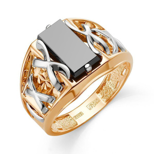 Печатка из золота 585 пробы с ониксом КАРАВАЕВСКАЯ ЮВЕЛИРНАЯ ФАБРИКА 51-0057