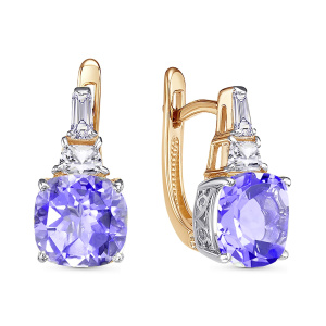 Серьги из золота 585 пробы с сапфиром GRANAT 21804938
