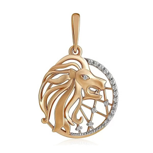 Кулон из золота 585 пробы с фианитом DINASTIA 101208-1102