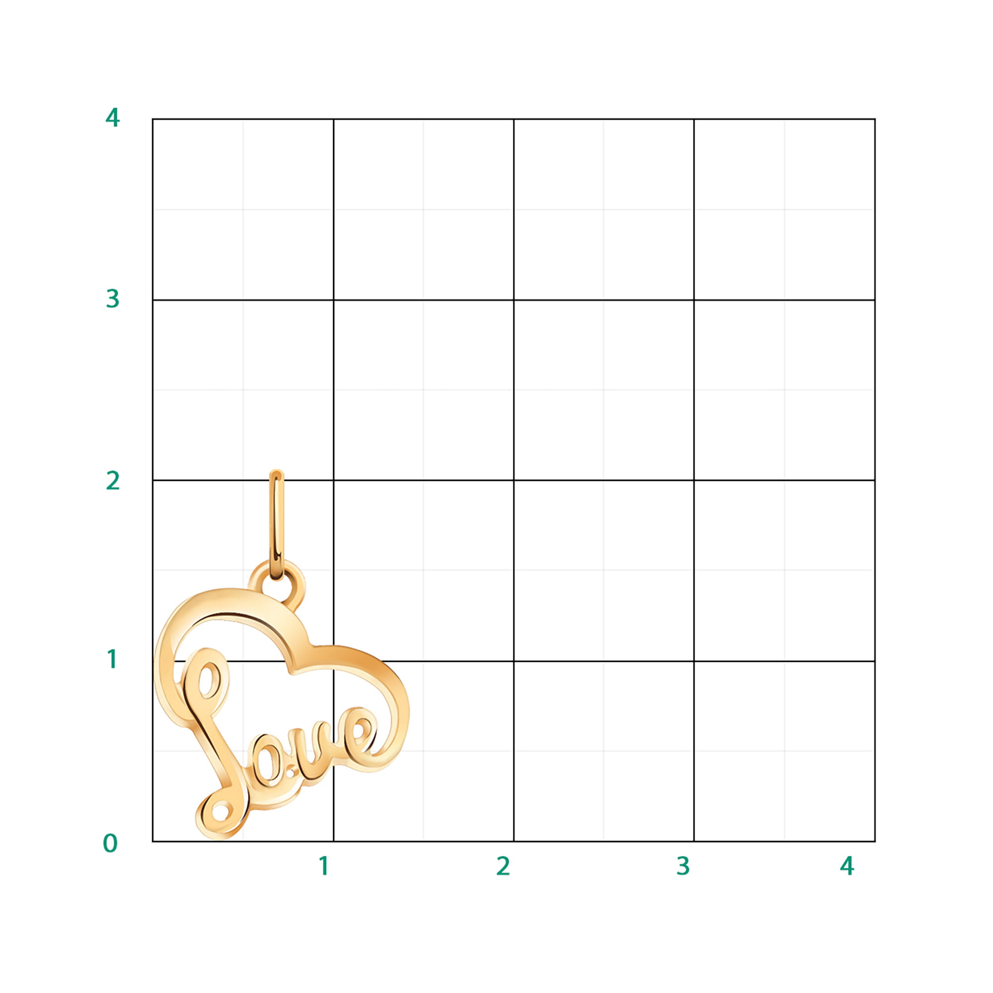 Кулон из золота 585 пробы ATOLL 5821 Золото 585 пр.