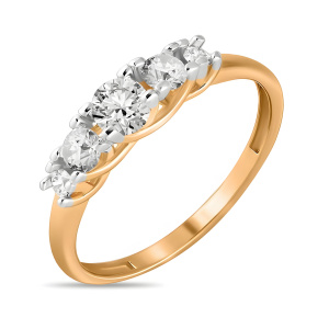 Кольцо из золота 585 пробы с фианитом SANIS 01-115542