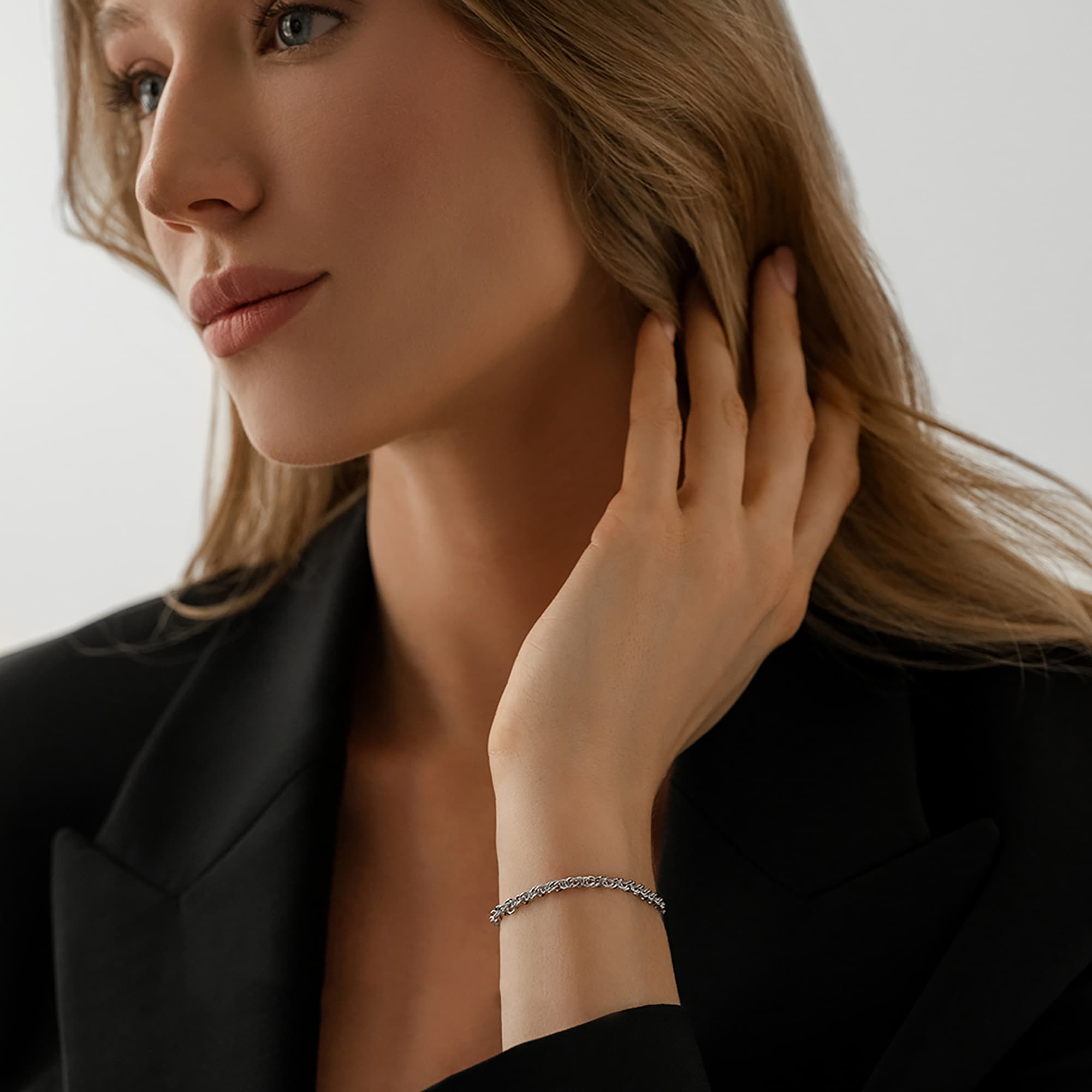 Браслет из серебра 925 пробы KRASTSVETMET НБ 22-028Ю-3 d.0,60 Серебро 925 пр.