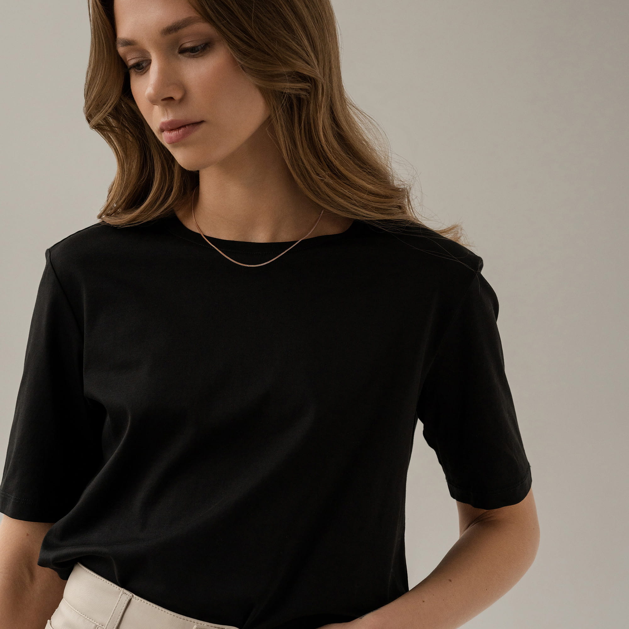 Цепь из золота 585 пробы KRASTSVETMET НЦ 12-002ПГ d.0.40 Золото 585 пр.