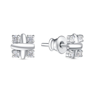 Серьги из серебра 925 пробы с фианитом SALAKATOV 521-10-544