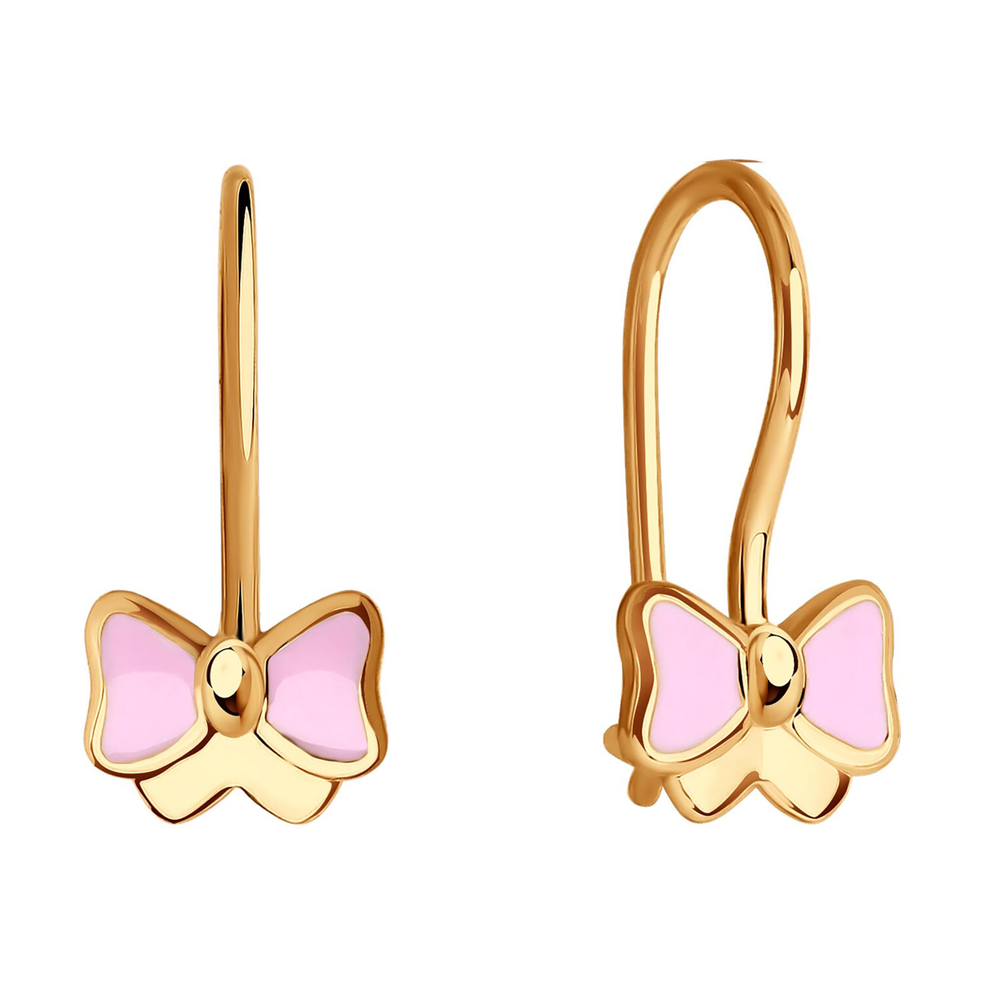 Серьги из золота 585 пробы с эмалью SOKOLOV 029674 