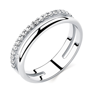 Кольцо из серебра 925 пробы с фианитом АЛМАЗ-ХОЛДИНГ 320700D261л
