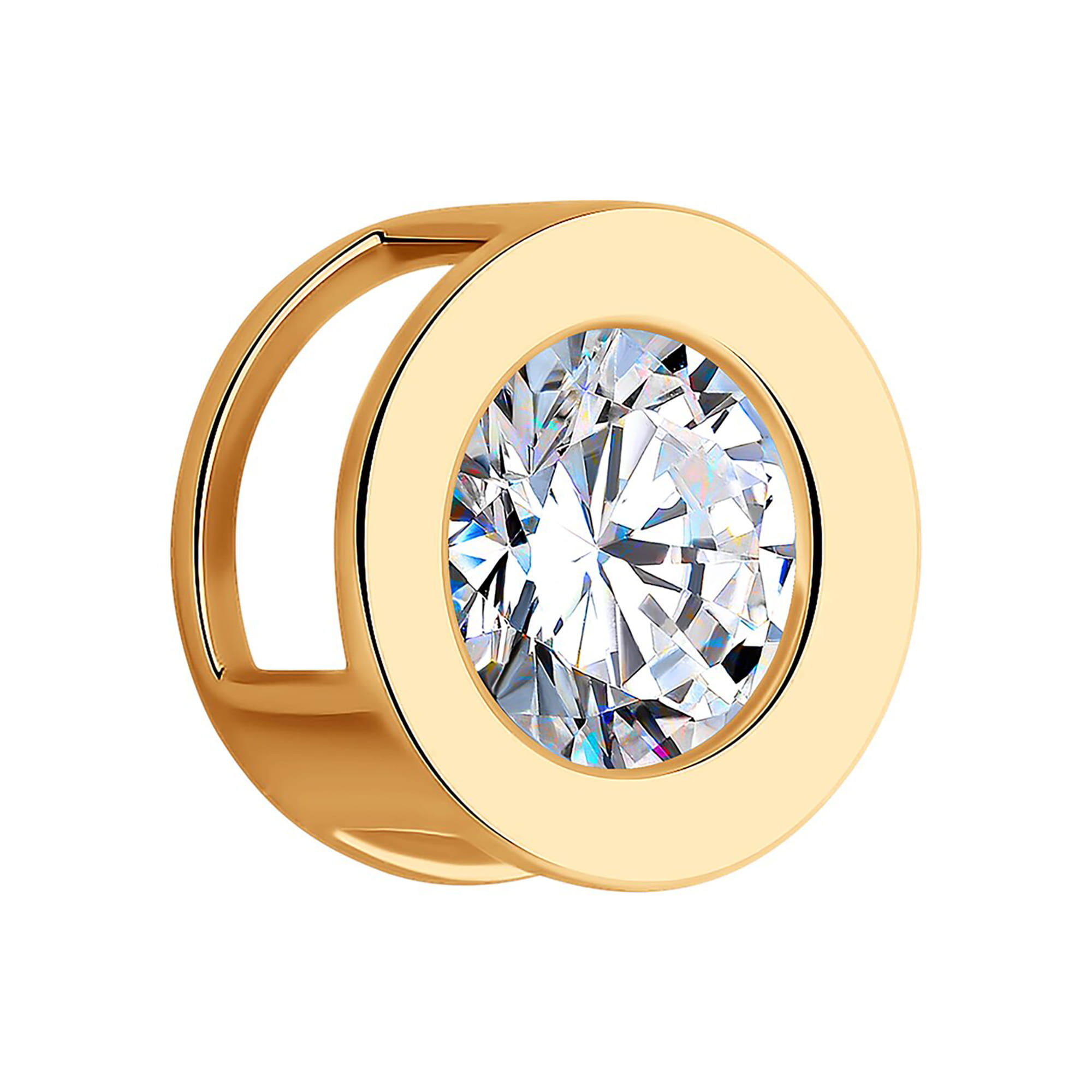 Кулон из золота 585 пробы с фианитом SOKOLOV 035969 Золото 585 пр.