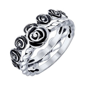 Кольцо из серебра 925 пробы SOKOLOV 95010082