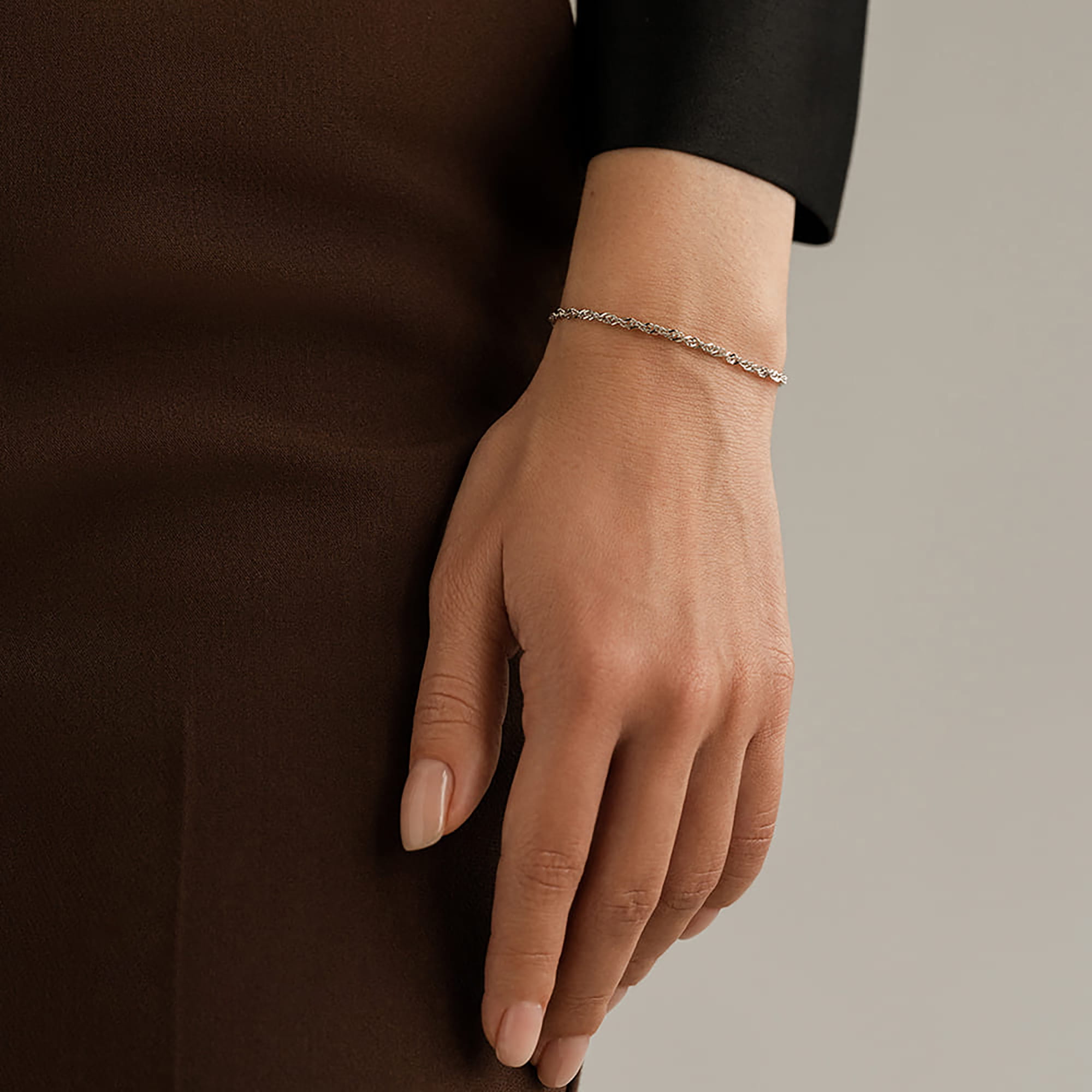 Браслет из серебра 925 пробы KRASTSVETMET НБ 22-028Ю-3  d.0.40 Серебро 925 пр.