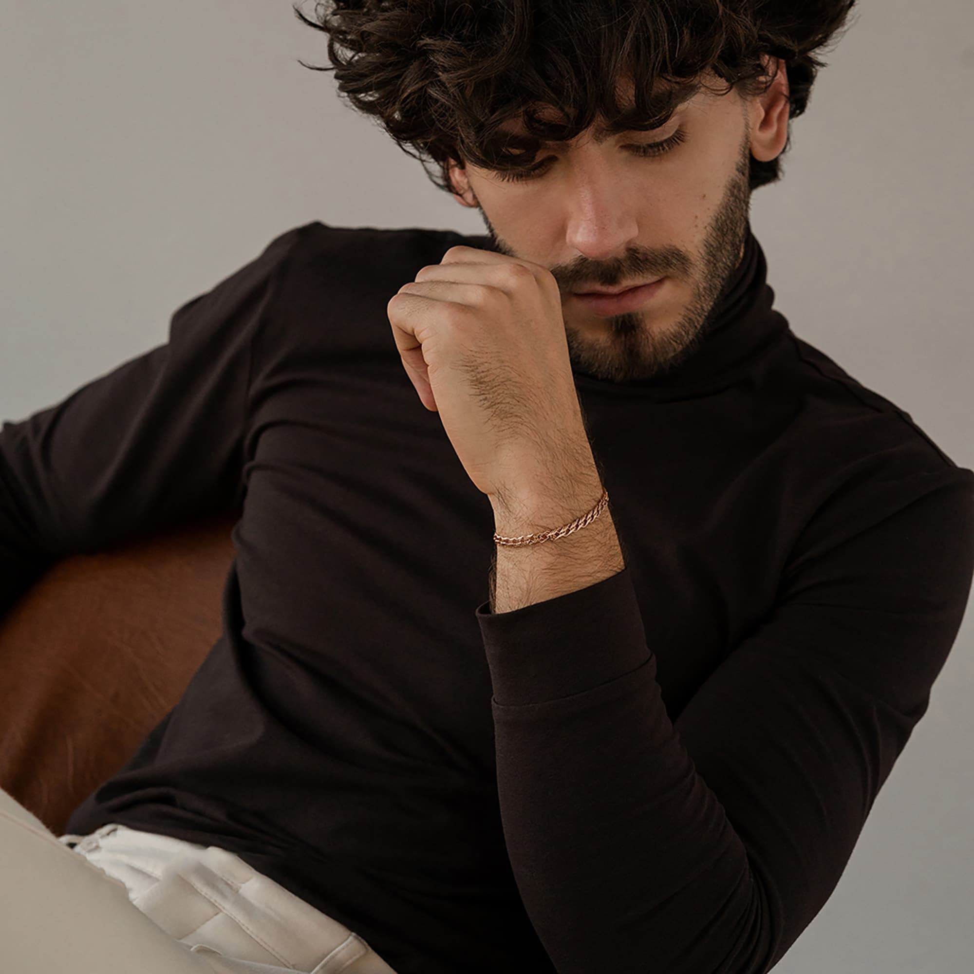 Браслет из золота 585 пробы KRASTSVETMET НБ 12-203ПГ d.0.60 Золото 585 пр.