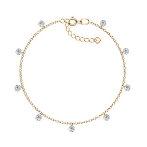 Браслет из золота 585 пробы с фианитом SANIS 01-718986