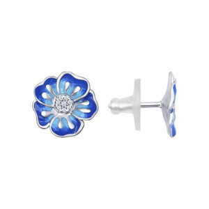 Серьги из серебра 925 пробы с эмалью SOKOLOV 94021788
