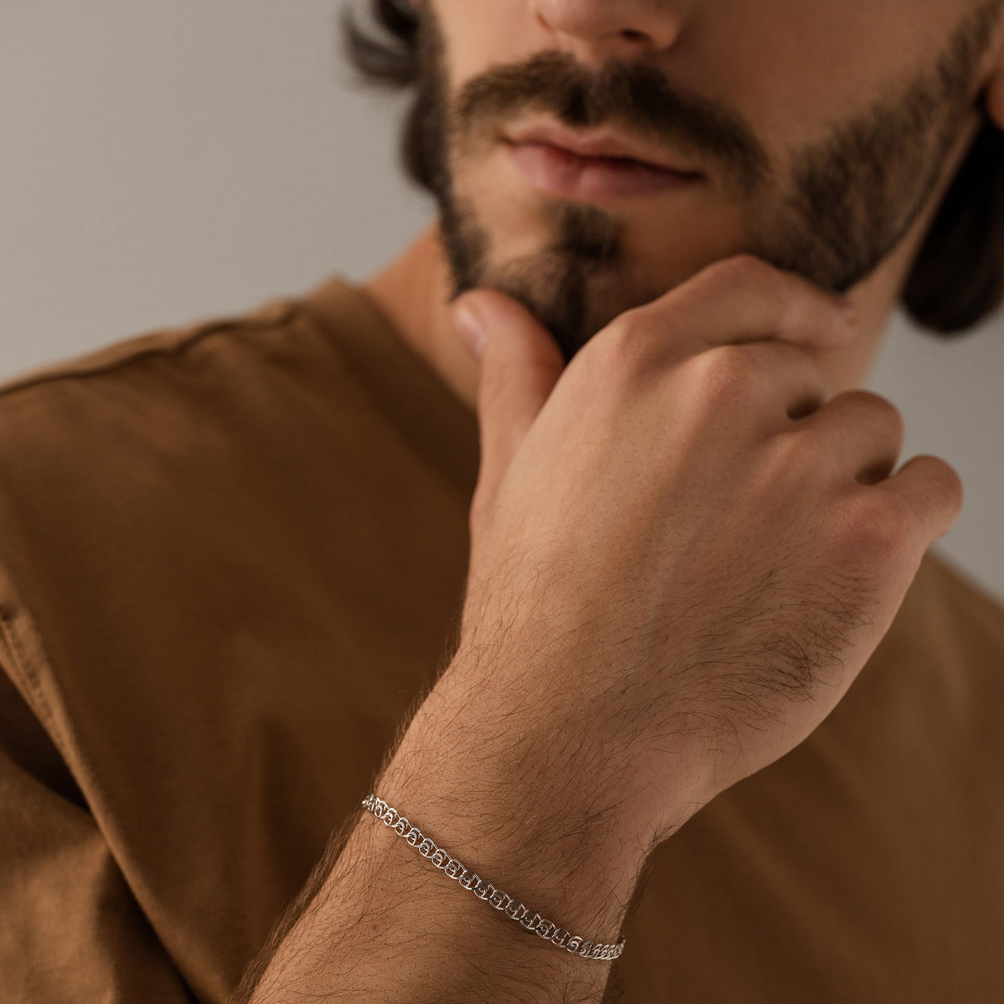 Браслет из серебра 925 пробы KRASTSVETMET НБ 22-087Ю-3 d.0.60 Серебро 925 пр.