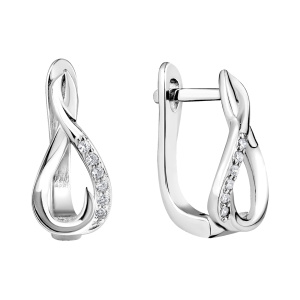 Серьги из серебра 925 пробы с фианитом JUVEDEL СЛ-5196