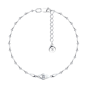 Браслет из серебра 925 пробы с фианитом SOKOLOV 94050307