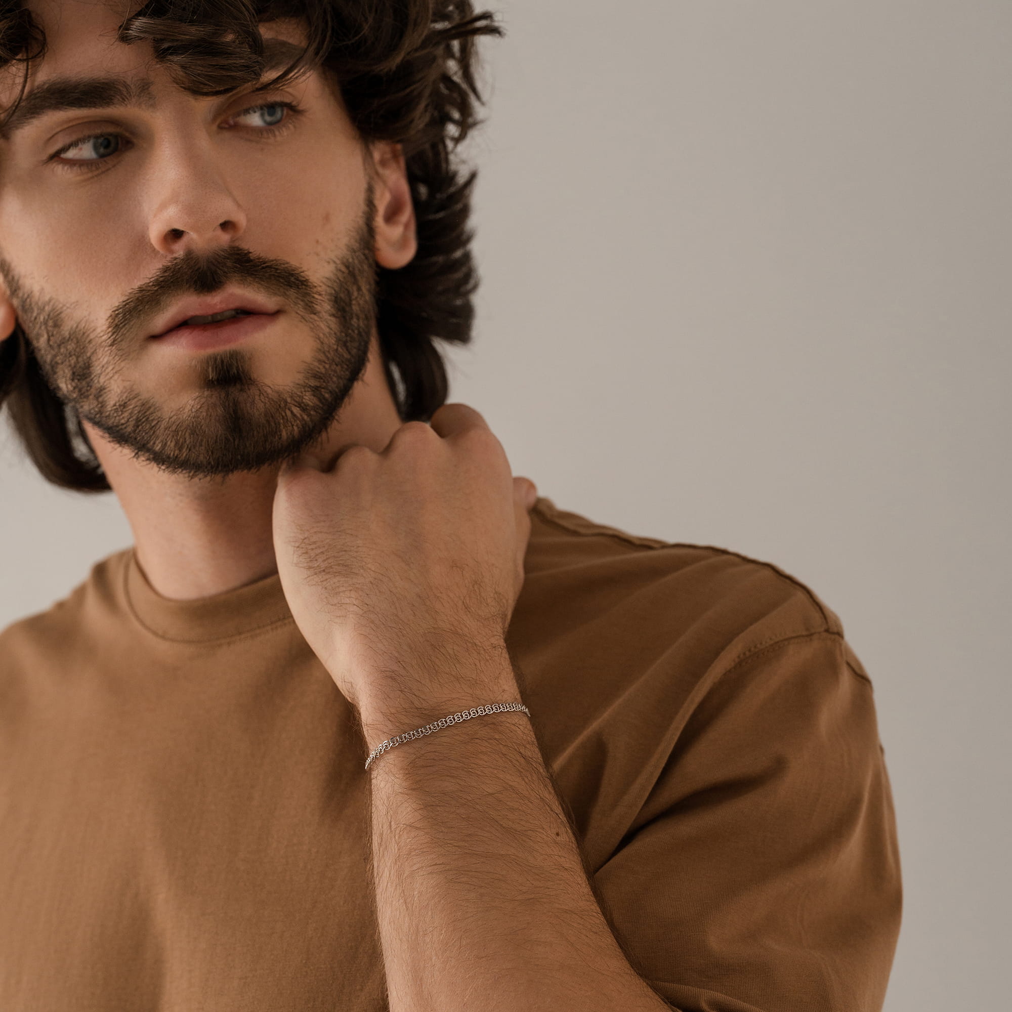 Браслет из серебра 925 пробы KRASTSVETMET НБ 22-087Ю-3 d.0.50 Серебро 925 пр.