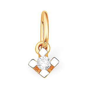 Кулон из золота 585 пробы с бриллиантом EFREMOV П13115144