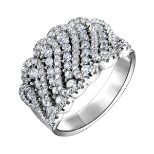 Кольцо из серебра 925 пробы с фианитом JUVEDEL КЛ-3866