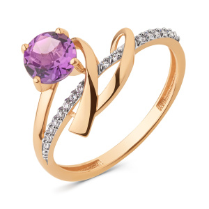 Кольцо из золота 585 пробы с фианитом DINASTIA 030931-1102