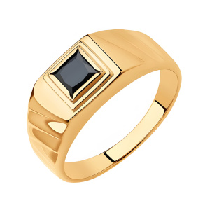 Кольцо из золота 585 пробы с фианитом SOKOLOV 018405