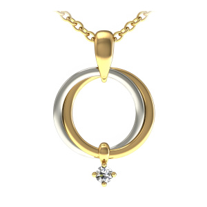 Кулон из золота 585 пробы с фианитом SANIS 01-317241