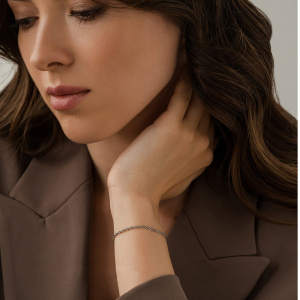 Браслет из серебра 925 пробы KRASTSVETMET НБ 22-028Ю-3 d.0.35