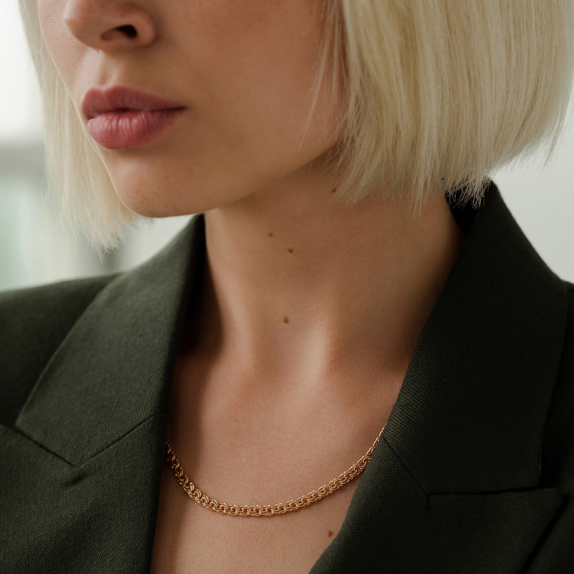 Цепь из золота 585 пробы KRASTSVETMET НЦ 12-316ПГ d.0.70 Золото 585 пр.