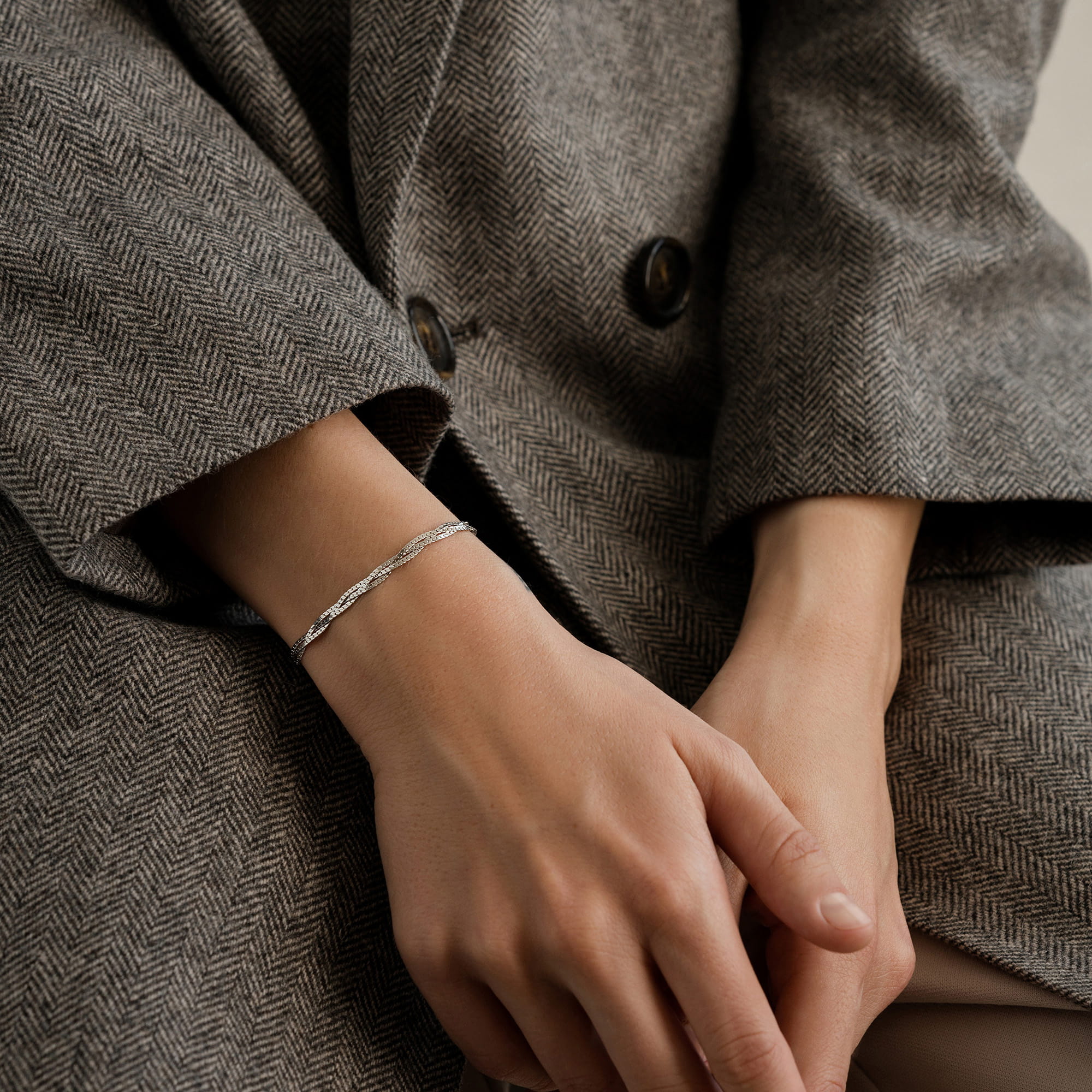 Браслет из серебра 925 пробы KRASTSVETMET НБ 22-007Ю-3 d.0.40 Серебро 925 пр.