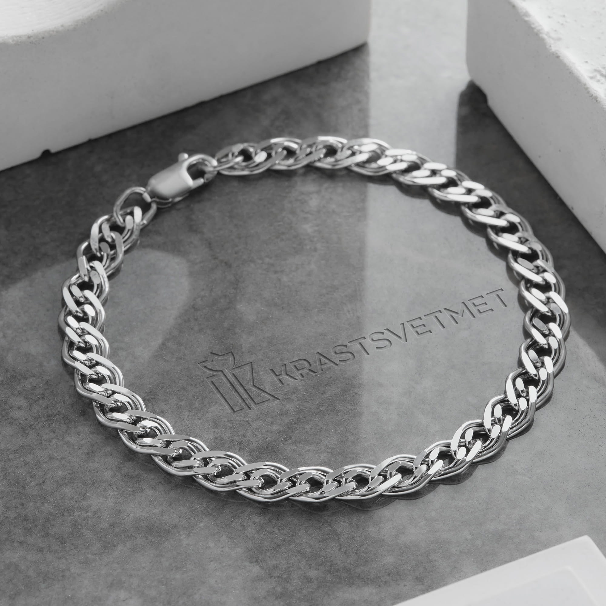 Браслет из серебра 925 пробы KRASTSVETMET НБ 22-200Ю-3 d.1.00 Серебро 925 пр.