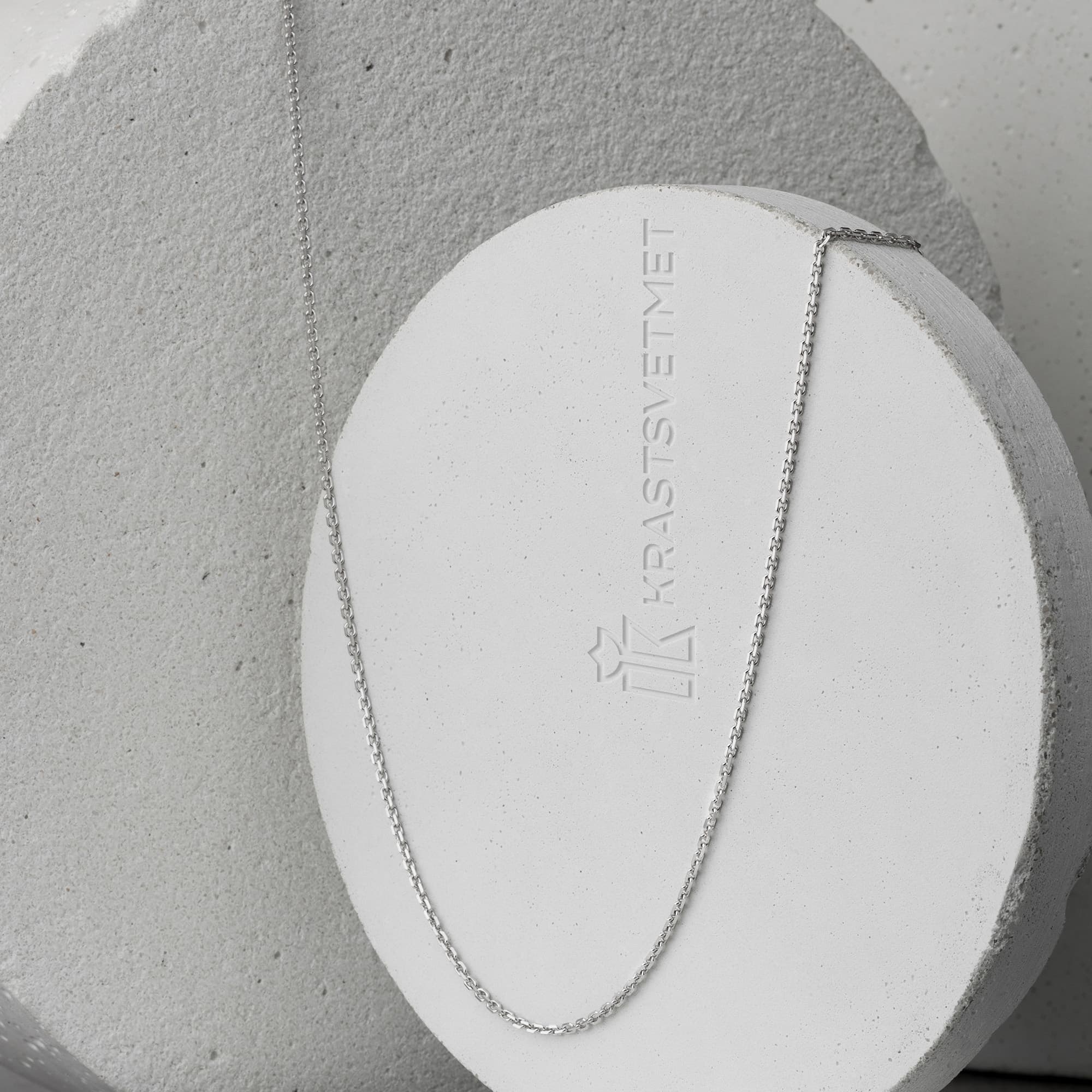 Цепь из серебра 925 пробы KRASTSVETMET НЦ 22-053Ю-3 d.0,50 