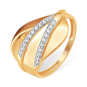 Кольцо из золота 585 пробы с фианитом EFREMOV К13220168