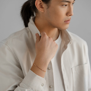 Браслет из золота 585 пробы KRASTSVETMET НБ 12-200 d.0.70